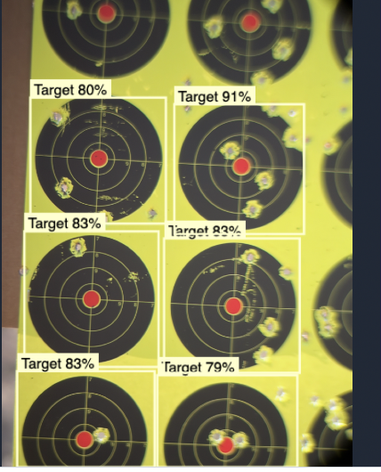 Bullet impact detection — annotated training sample